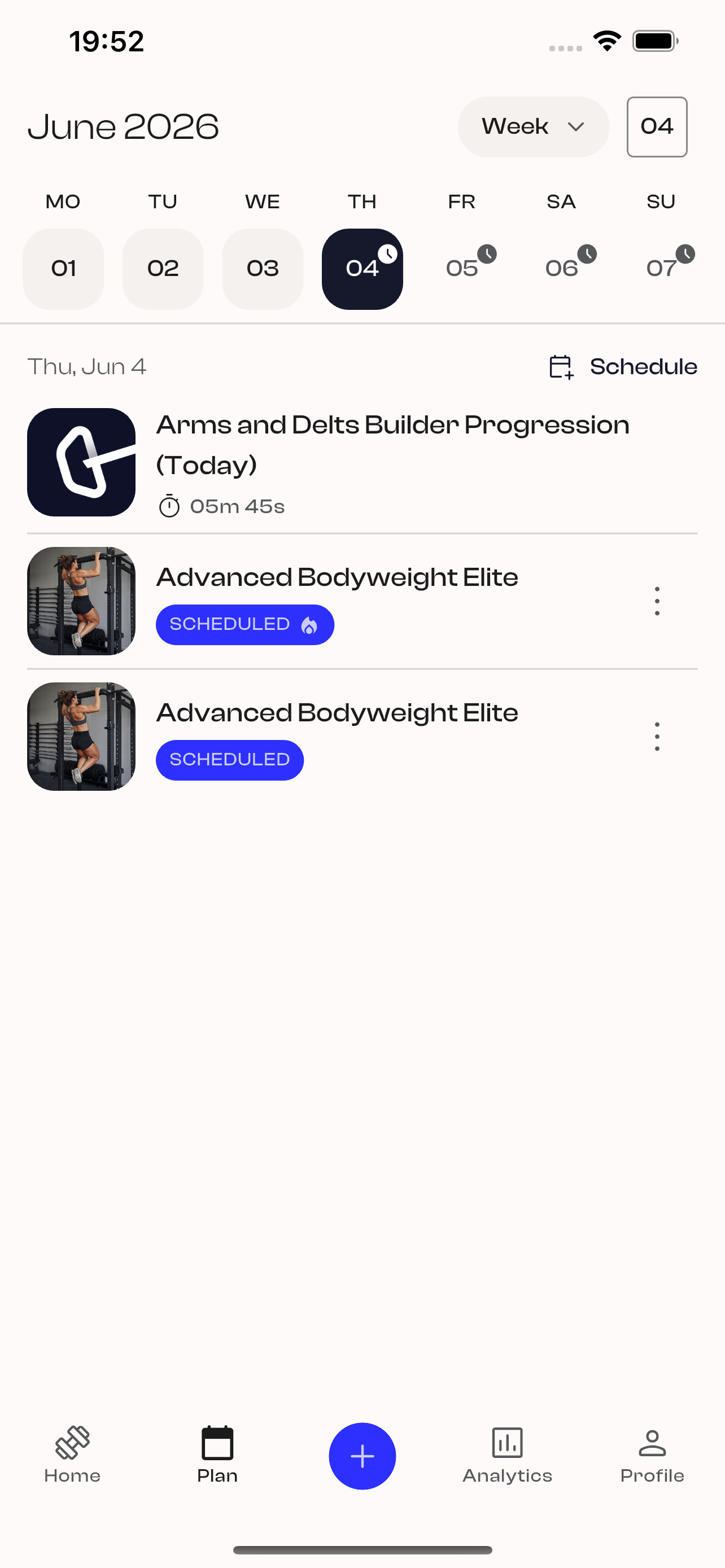 Plan workouts before life gets busy